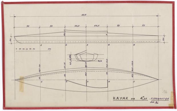 PLAN DE COQUE - KAYAK DE 4,25 M (1944) PLAN DE COQUE - KAYAK DE 4,25 M (1944)