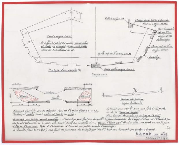 PLAN DE CONSTRUCTION - KAYAK DE 4,25 M (1944) PLAN DE CONSTRUCTION - KAYAK DE 4,25 M (1944)