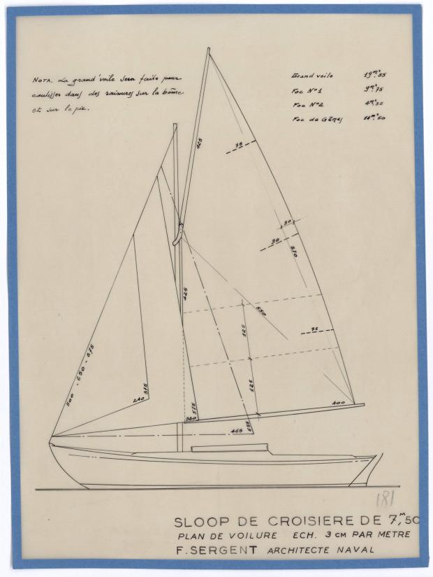 PLAN DE VOILURE/GREEMENT - SPRAY (1950)