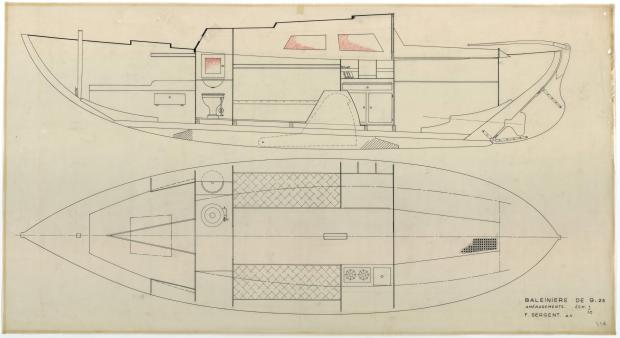 PLAN D'AMENAGEMENT - St Michaël balenière de 9.25 m (1954) PLAN D'AMENAGEMENT - St Michaël balenière de 9.25 m (1954)