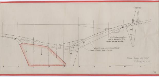 PLAN DE DERIVE/QUILLE - GEFREL OCEAN RACER 11,75 M (1955) PLAN DE DERIVE/QUILLE - GEFREL OCEAN RACER 11,75 M (1955)