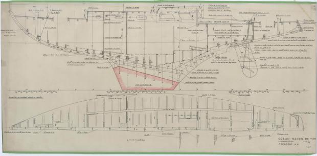 PLAN DE CONSTRUCTION - GEFREL OCEAN RACER 11,75 M (1955) PLAN DE CONSTRUCTION - GEFREL OCEAN RACER 11,75 M (1955)