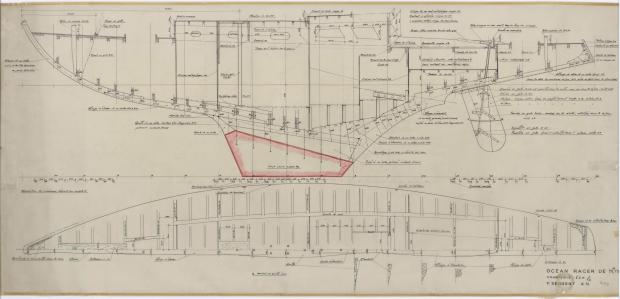 PLAN DE CONSTRUCTION - GEFREL OCEAN RACER 11,75 M (1955) PLAN DE CONSTRUCTION - GEFREL OCEAN RACER 11,75 M (1955)