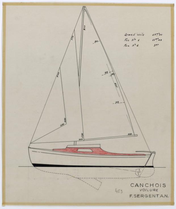 PLAN DE VOILURE/GREEMENT - CANCHOIS (1956) PLAN DE VOILURE/GREEMENT - CANCHOIS (1956)