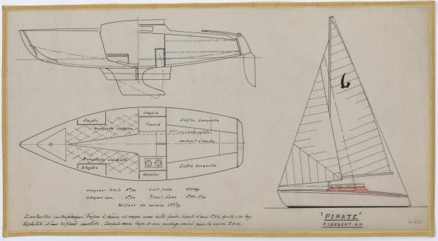 PLAN GENERAL - PIRATE 5,75 m (1956) PLAN GENERAL - PIRATE 5,75 m (1956)