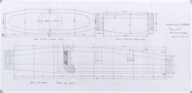 PLAN DE VOILURE/GREEMENT - ELOISE II (1957) PLAN DE VOILURE/GREEMENT - ELOISE II (1957)