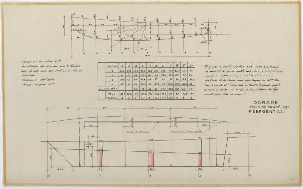 PLAN DE CONSTRUCTION - DORADE (1959)