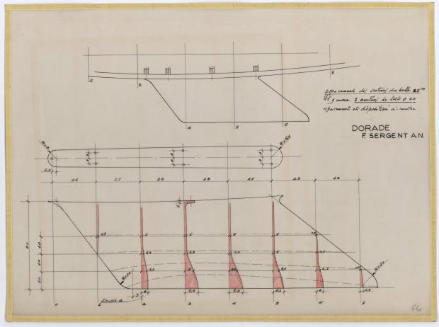 PLAN DE DERIVE/QUILLE - DORADE (1959) PLAN DE DERIVE/QUILLE - DORADE (1959)