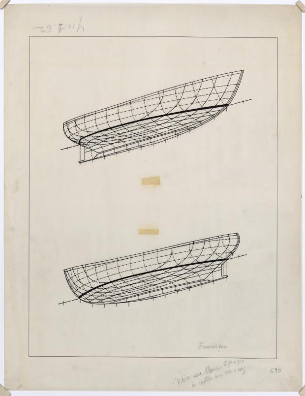 PLAN DE COQUE - FANTASQUE MOTOR SAILOR 10,50 m (1960) PLAN DE COQUE - FANTASQUE MOTOR SAILOR 10,50 m (1960)