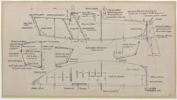 PLAN DE CONSTRUCTION - PLUVIER DERIVEUR LESTE DE 6,60 m (1961) PLAN DE CONSTRUCTION - PLUVIER DERIVEUR LESTE DE 6,60 m (1961)