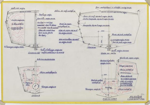PLAN DE CONSTRUCTION - PLUVIER DERIVEUR LESTE DE 6,60 m (1961) PLAN DE CONSTRUCTION - PLUVIER DERIVEUR LESTE DE 6,60 m (1961)