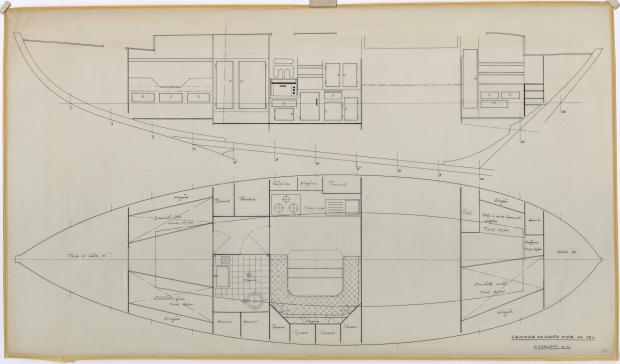 PLAN D'AMENAGEMENT - PATRICIA III CRUISER Hte mer 13 m (1962) PLAN D'AMENAGEMENT - PATRICIA III CRUISER Hte mer 13 m (1962)