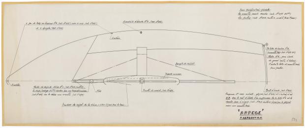 PLAN DE PONT - ARPEGE DERIVEUR 4 M (1963) PLAN DE PONT - ARPEGE DERIVEUR 4 M (1963)