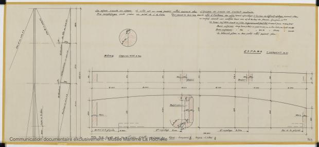 PLAN DE VOILURE/GREEMENT - Croiser rapide 10,75 m (1964) PLAN DE VOILURE/GREEMENT - Croiser rapide 10,75 m (1964)