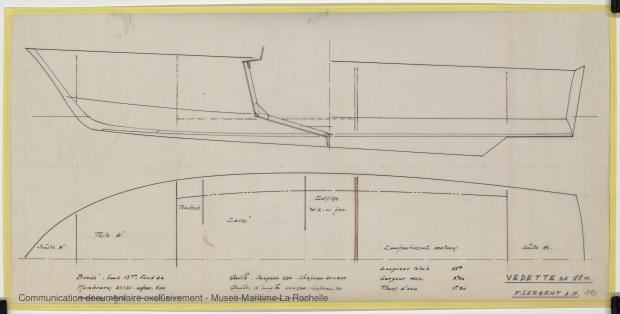 PLAN DE CONSTRUCTION - Vedette 11m (1969)