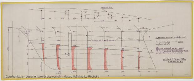 PLAN DE DERIVE/QUILLE - Jean de la lune, Goelette 12,50 m (1970) PLAN DE DERIVE/QUILLE - Jean de la lune, Goelette 12,50 m (1970)