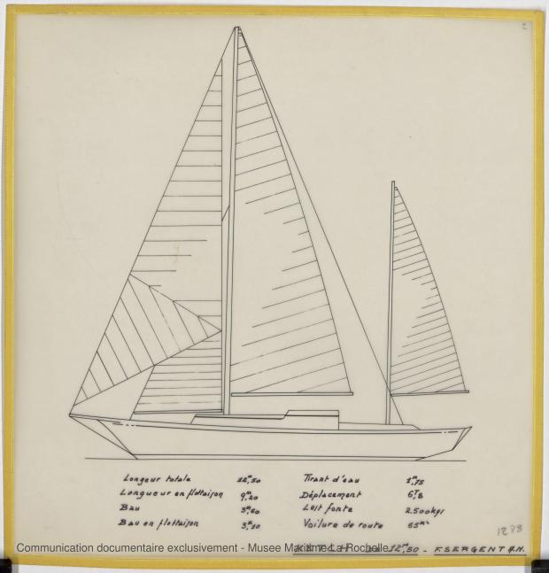 PLAN GENERAL - Ketch 12,50 m Acier (1971) PLAN GENERAL - Ketch 12,50 m Acier (1971)