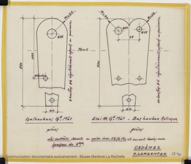 PLAN DE VOILURE/GREEMENT - Ketch 12,50 m Acier (1971) PLAN DE VOILURE/GREEMENT - Ketch 12,50 m Acier (1971)