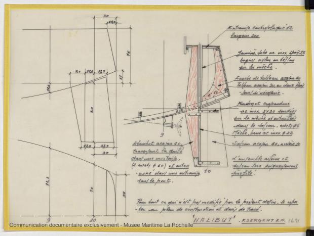 PLAN D&#039;APPAREIL A GOUVERNER - HALIBUT (1977)