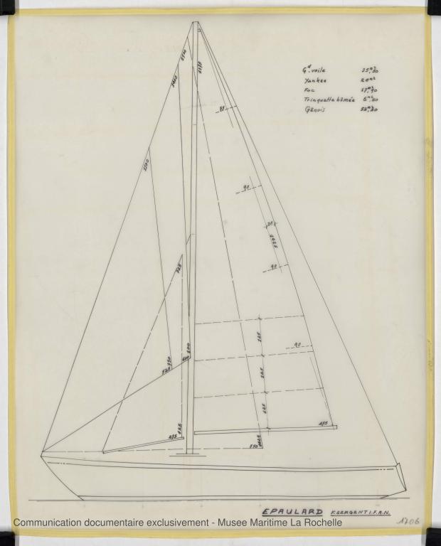 PLAN DE VOILURE/GREEMENT - Epaulard  12,50 m (1978)