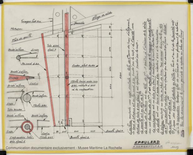 PLAN D&#039;APPAREIL A GOUVERNER - Epaulard  12,50 m (1978)