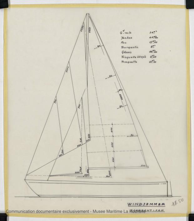 PLAN DE VOILURE/GREEMENT - WINDJAMMER II San 40 (1980) PLAN DE VOILURE/GREEMENT - WINDJAMMER II San 40 (1980)