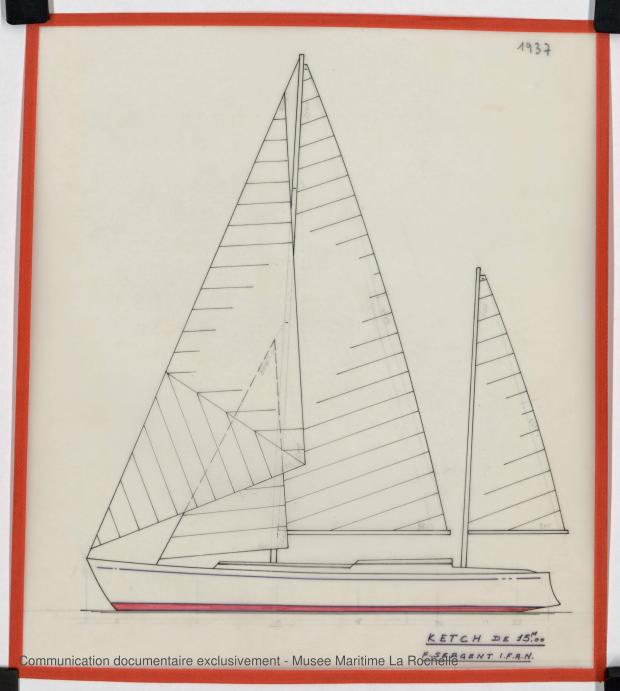 PLAN GENERAL - GOELETTE OU KETCH 15,50 M (1983) PLAN GENERAL - GOELETTE OU KETCH 15,50 M (1983)