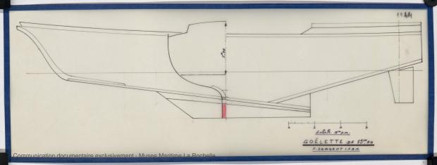 PLAN DE COQUE - GOELETTE OU KETCH 15,50 M (1983) PLAN DE COQUE - GOELETTE OU KETCH 15,50 M (1983)