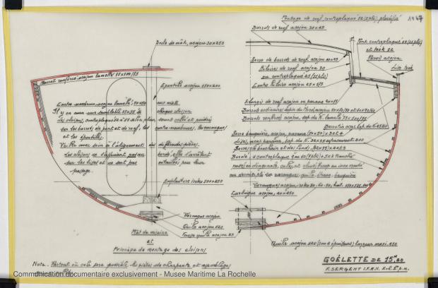 PLAN DE CONSTRUCTION - GOELETTE OU KETCH 15,50 M (1983) PLAN DE CONSTRUCTION - GOELETTE OU KETCH 15,50 M (1983)