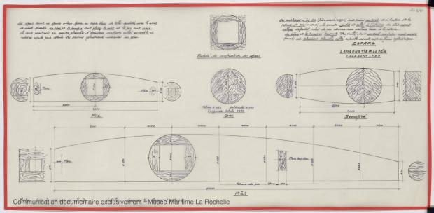 PLAN DE VOILURE/GREEMENT - KOMOG LANGOUSTIER 10.75 M (1985) PLAN DE VOILURE/GREEMENT - KOMOG LANGOUSTIER 10.75 M (1985)