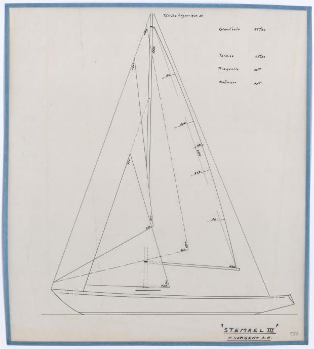 PLAN DE VOILURE/GREEMENT - STEMAEL III, (1958) PLAN DE VOILURE/GREEMENT - STEMAEL III, (1958)