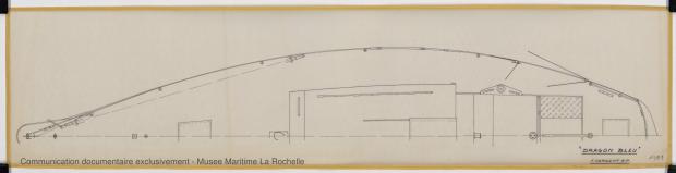 PLAN DE PONT - Dragon bleu, Course croisière 10,50 m (1973) PLAN DE PONT - Dragon bleu, Course croisière 10,50 m (1973)